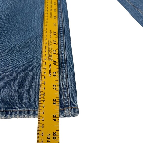 Abercrombie & Fitch The Loose High Rise Distressed Jeans Acid Wash Denim Women 2 - Picture 13 of 15